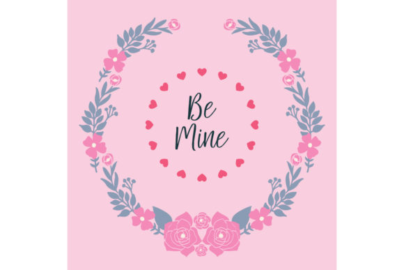 Be Mine with Style: Elegant and Vintage Floral Frame Greeting Cards