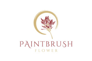 Beauty Blossom Paintbrush Flower Logo