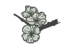Cherry Blossoms Tattoo: A Floral Embroidery Design