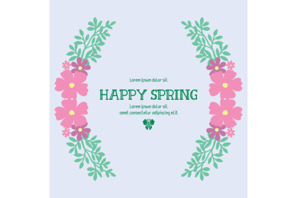 Cute Happy Spring Invitation Card Design: A Delightful Choice for Welcoming the Season