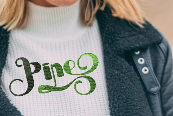 Discover the Charm of Pine Lettering Embroidery