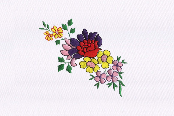 Embrace Elegance with Colorful Rose Flowers: A Timeless Embroidery Design