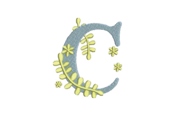 Embrace the Charm of Floral Alphabet C: A Perfect Embroidery Design for Your Special Occasions