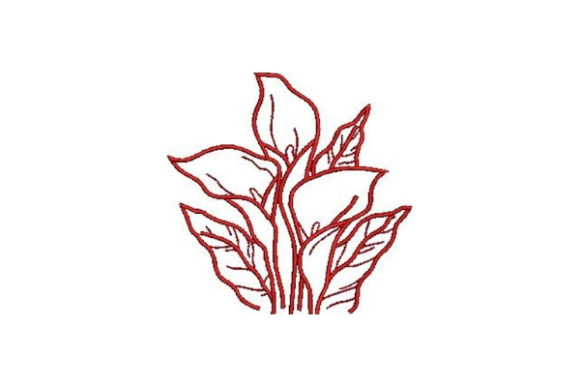 Embracing the Elegance of Redwork Flowers Lilies in Modern Embroidery