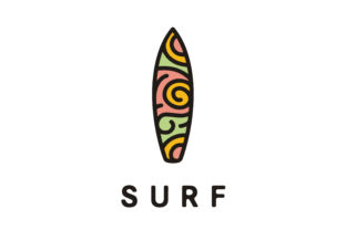 Embracing the Surfboard Hawaiian Abstract Surf Logo: A Blend of Art and Adventure