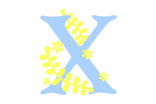 Exploring the Floral Alphabet - X: A Unique Design for Creative Projects