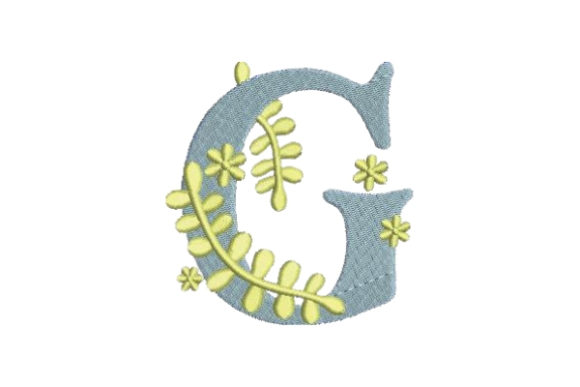 Floral Alphabet G: A Touch of Elegance for Your Embroidery Projects