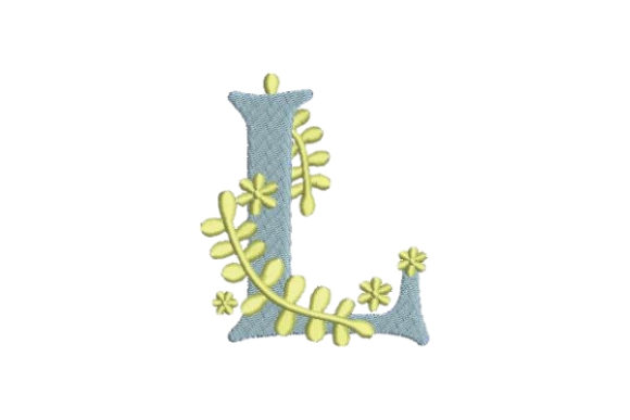 Floral Alphabet L: A Strategic Design for Elegant Embroidery