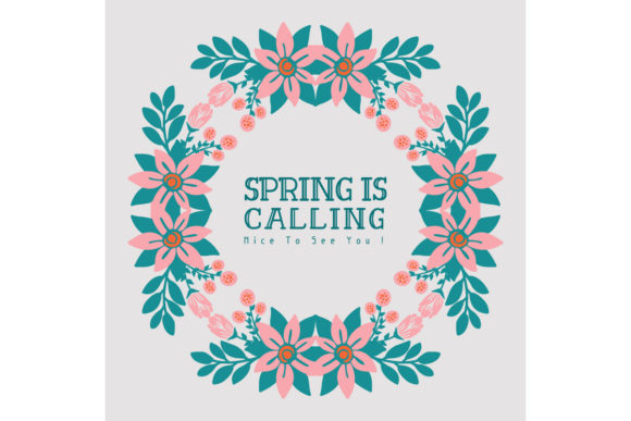 Welcome the Season with a Cute Invitation Card of Spring Calling